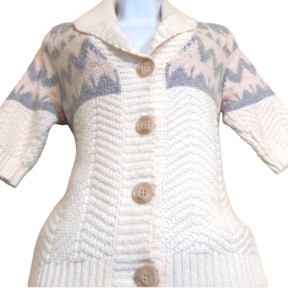 Old Navy Women's Cardigan Shawl Collar Button Down Knit Sweater Size S/P Cream - Picture 5 of 7